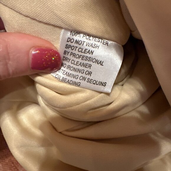 Ienna For Mac Duggal Sequin Long Sleeve High-Low Cocktail Dress Size 0 Gold - Picture 7 of 14